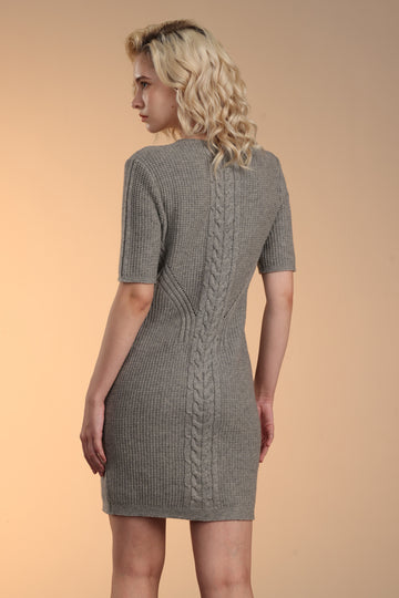Wool Blended Cable Dress