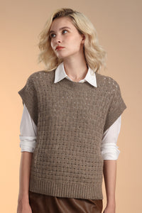 Camel Mixed Links Vest