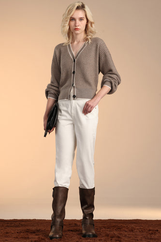 Merino Texture Cable Cardigan