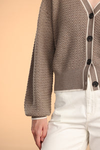 Merino Texture Cable Cardigan