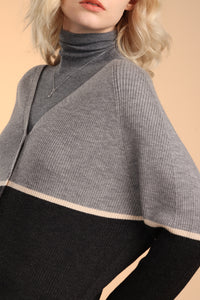 Merino Color-block Cardigan