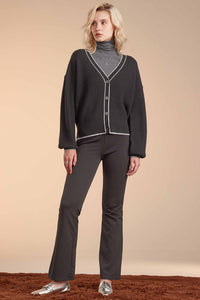 Merino Texture Cable Cardigan