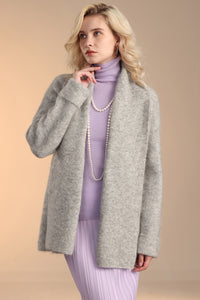 Mohair-Alpaca Mixed Cardigan