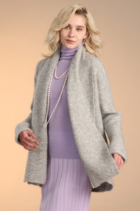 Mohair-Alpaca Mixed Cardigan