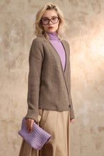 Load image into Gallery viewer, Camel Mixed Texture Cardigan