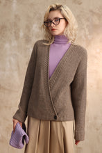 Load image into Gallery viewer, Camel Mixed Texture Cardigan