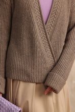 Load image into Gallery viewer, Camel Mixed Texture Cardigan
