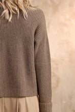 Load image into Gallery viewer, Camel Mixed Texture Cardigan