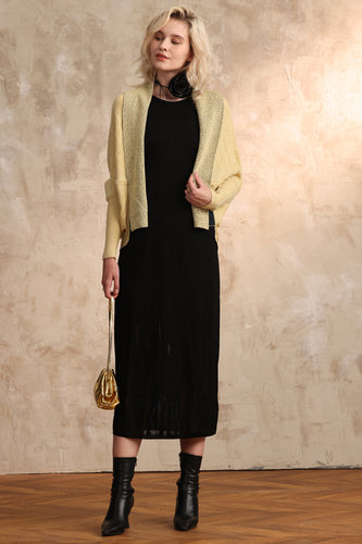 Merino big collar cardigan