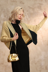 Merino big collar cardigan