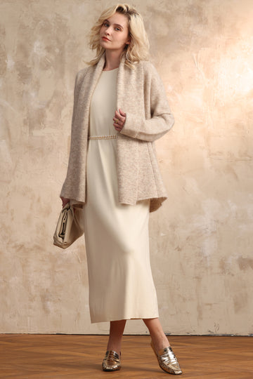 Mohair-Alpaca Mixed Cardigan