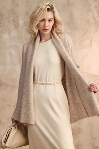 Mohair-Alpaca Mixed Cardigan