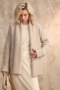 Mohair-Alpaca Mixed Cardigan