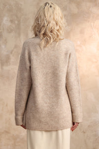 Mohair-Alpaca Mixed Cardigan