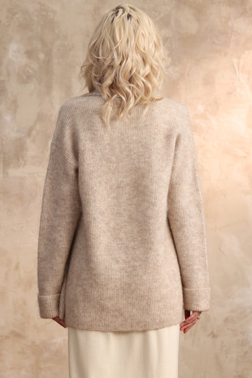 Mohair-Alpaca Mixed Cardigan