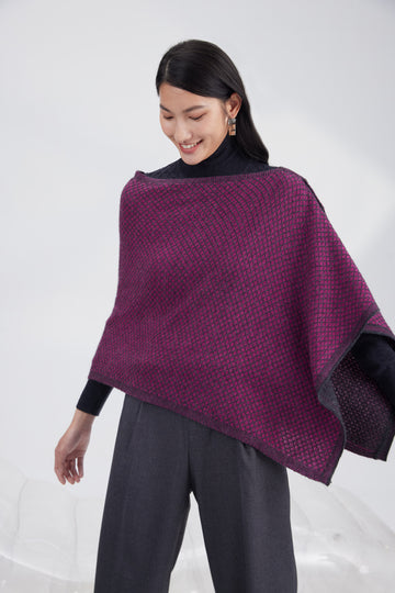 Merino Alpaca jacquard shawl