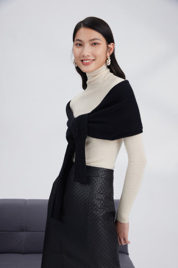 Cashmere knitted scarf shawl