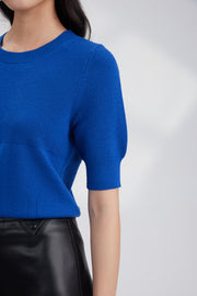 Texture short sleeve knit top
