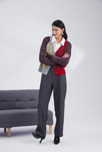 Load image into Gallery viewer, Heavy-knits merino color plaiting cardigan