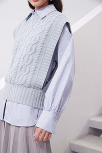 Cozy cable sweater vest