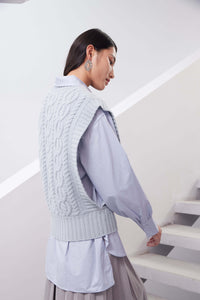 Cozy cable sweater vest