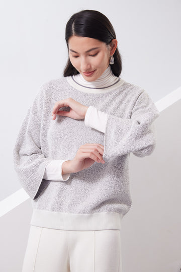Merino double face pullover
