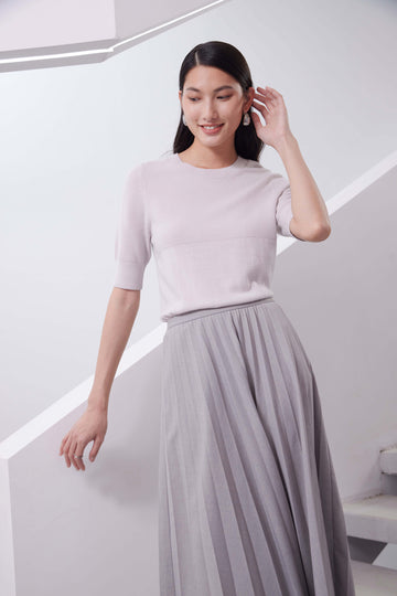 Texture short sleeve knit top