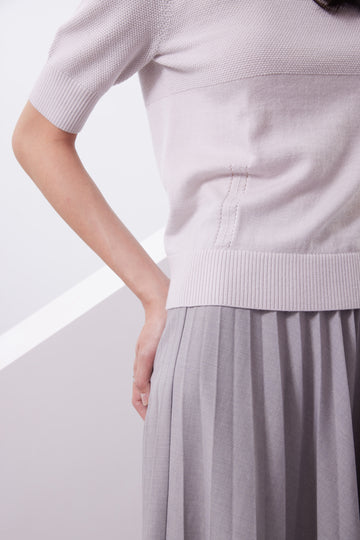 Texture short sleeve knit top